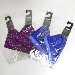 NWT Men's Nordstrom Rack 4-Pack Pocket Square Bundle - Purple & Blue Polka Dot